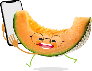 Petit melon avec un téléphone