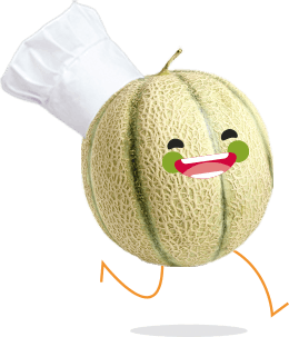 Melon avec une toque