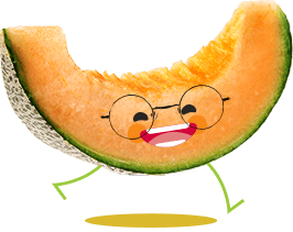 Petit melon avec des lunettes